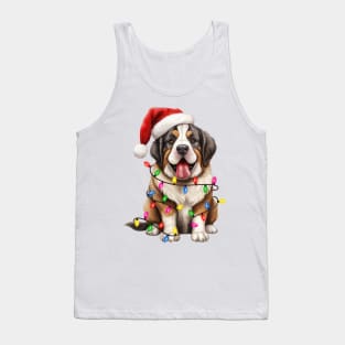 Christmas St. Bernard Tank Top